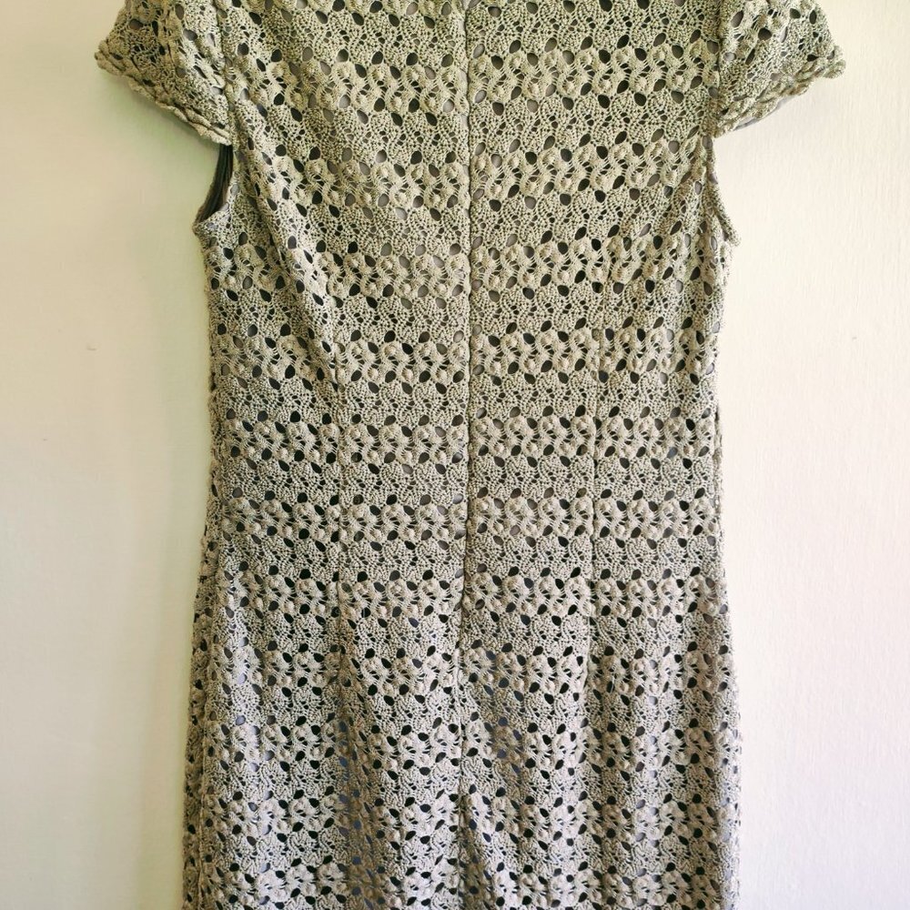 Suzi Chin Maggy Boutique Crochet Dress Bohemian Classic Dainty Size 2 Petite - Picture 3 of 7
